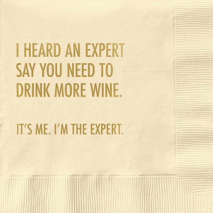 Drink More Wine Cocktail Napkin for wholesale by Pretty Alright Goods