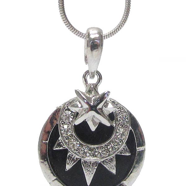 Jewelry Max - Wholesale Pendant/Charm Necklace - ( N367 ) CRYSTAL HELIOS PENDANT NECKLACE0