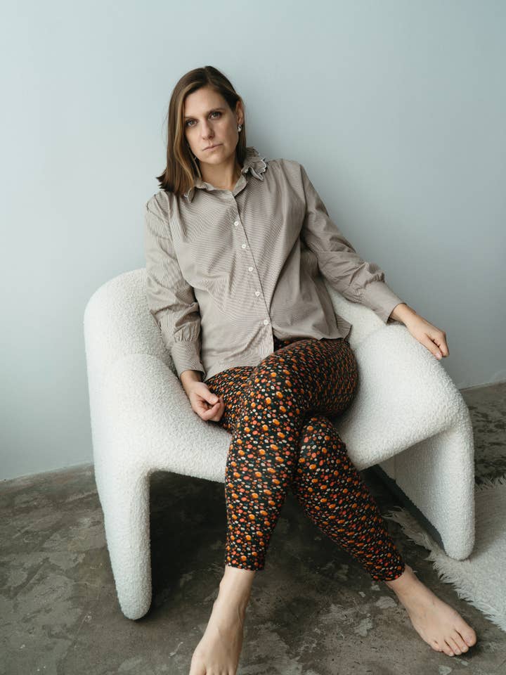 Léandre - Floral maternity leggings for wholesale by Solveig