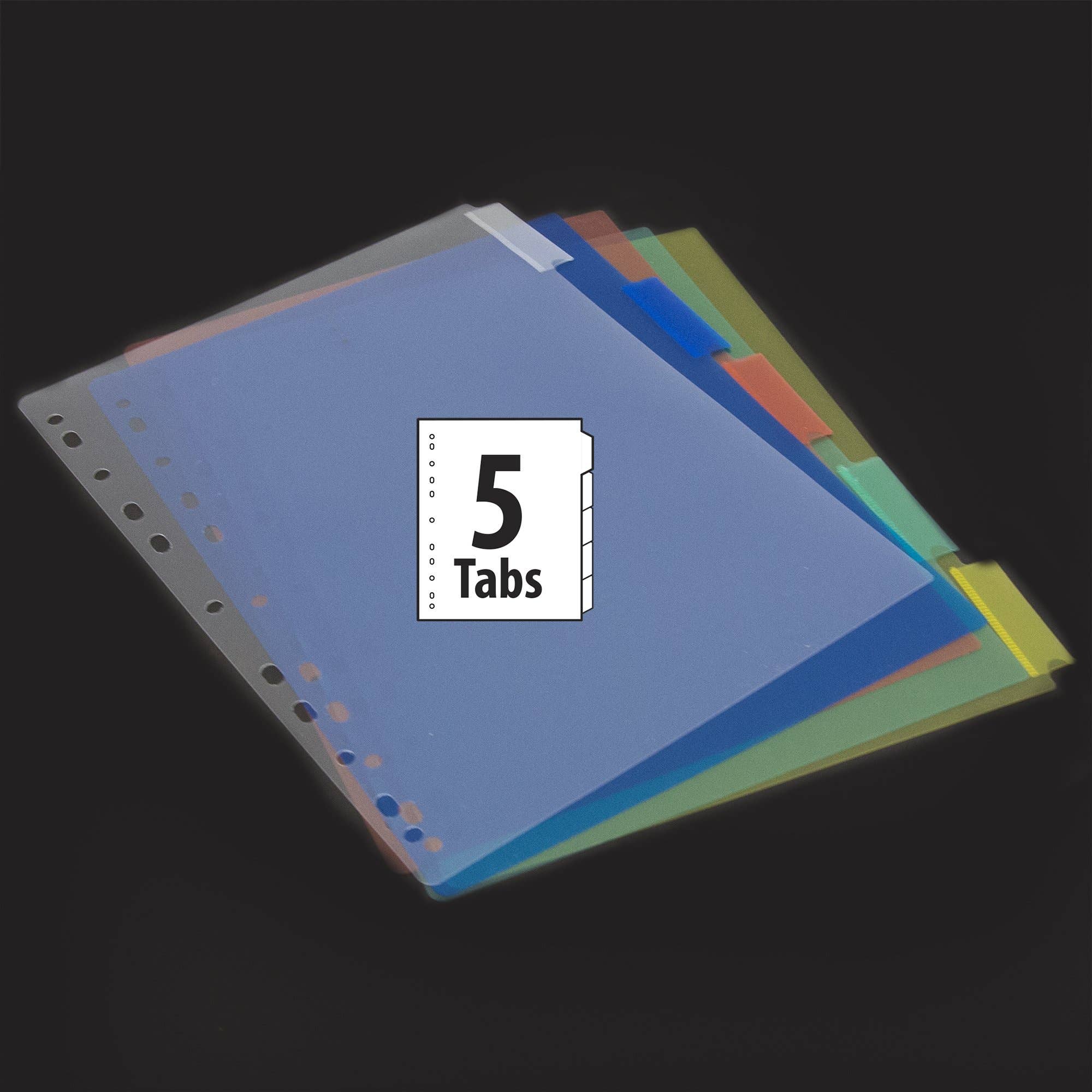 Luna Office Supply -  Everyday Essential - Wholesale Binder - 3 Ring Binder Dividers With Insertable Color Tabs4