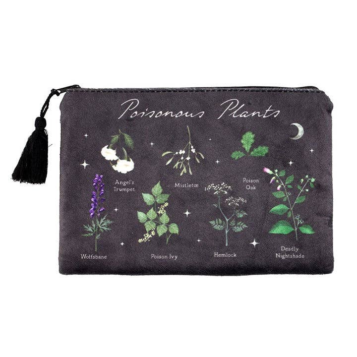 Something Different Wholesale – wholesale Make-up/cosmetic bag – Poisonous Plants Gothic Botanical Makeup Bag