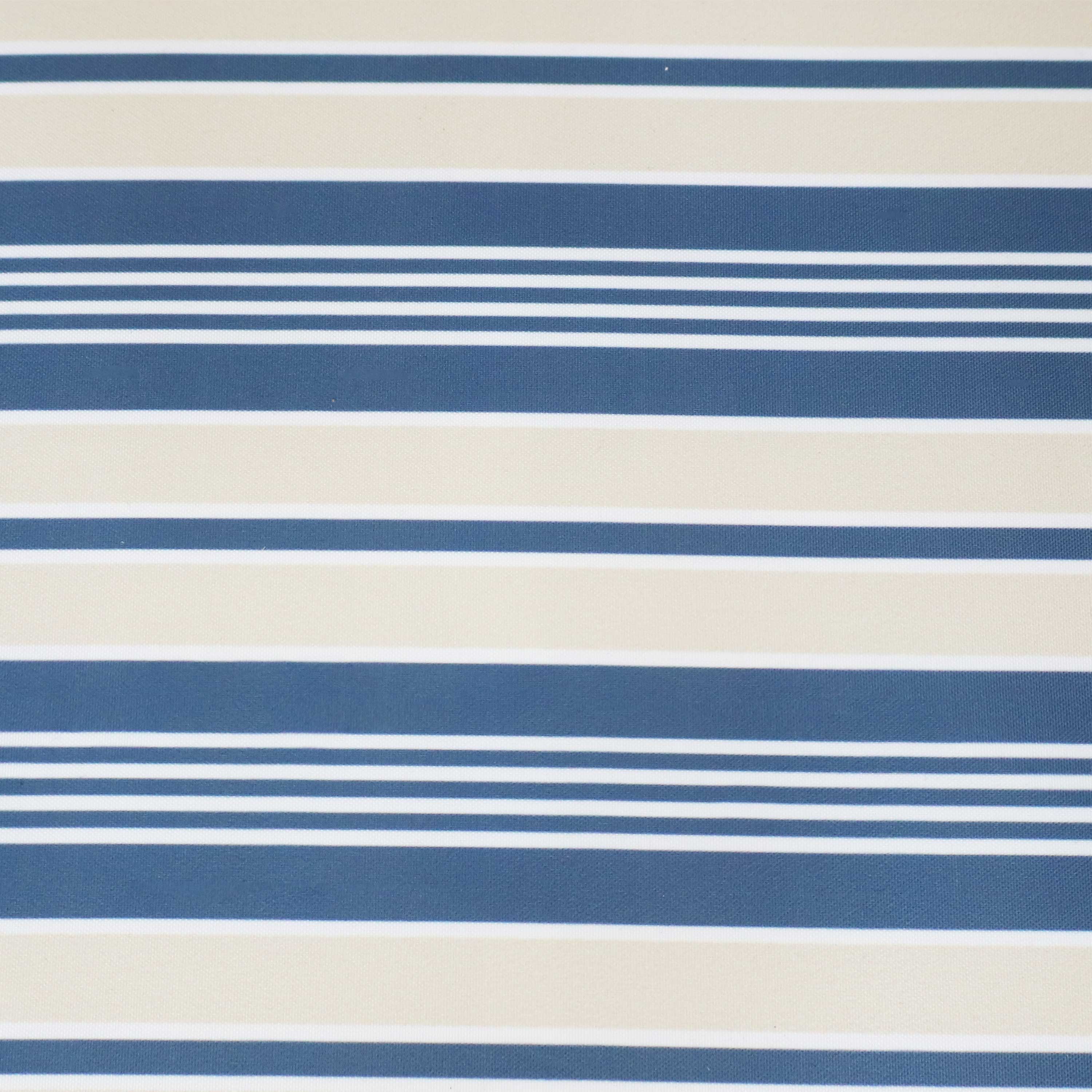 Sunnydaze Decor - Vente Salon de terrasse - Ensemble de salle à manger de patio 7 pièces Carlow, rayé marron/bleu6