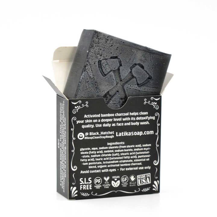 Latika Beauty – wholesale Bar soap – Men's – Charcoal Soap - Bear - Gift for Men ❄️Stocking stuffer ⚫ 3