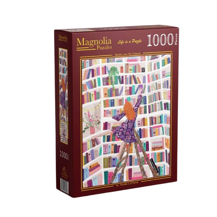 Magnolia 3101 Books are My Friend Studio LaWiene 1000pc Jigsaw Puzzle for wholesale by The Weekend Hub