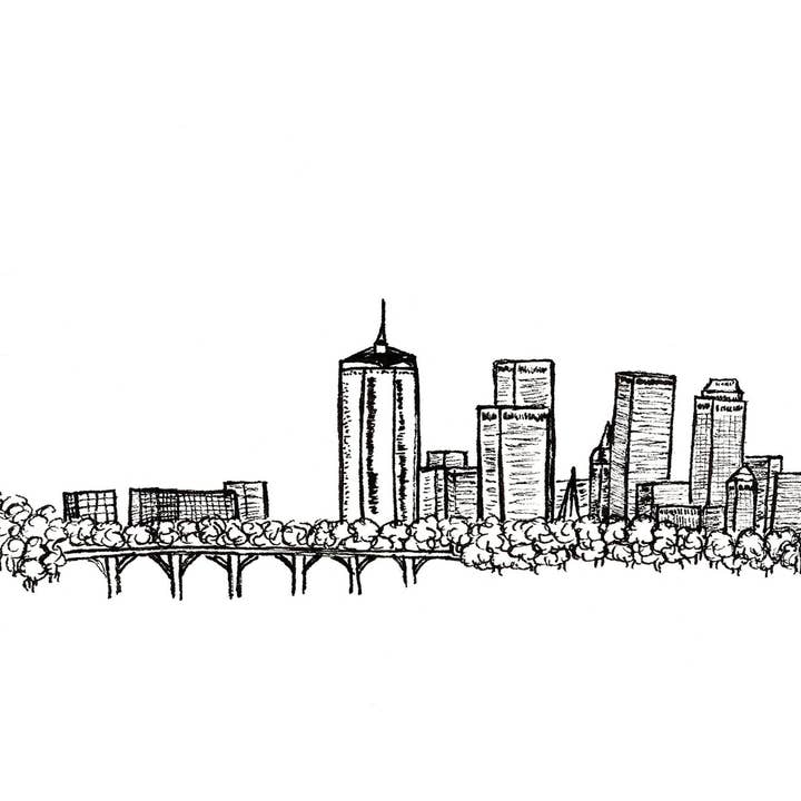 Imprimé Tulsa Skyline pour la vente par Scissortail Prints Co.