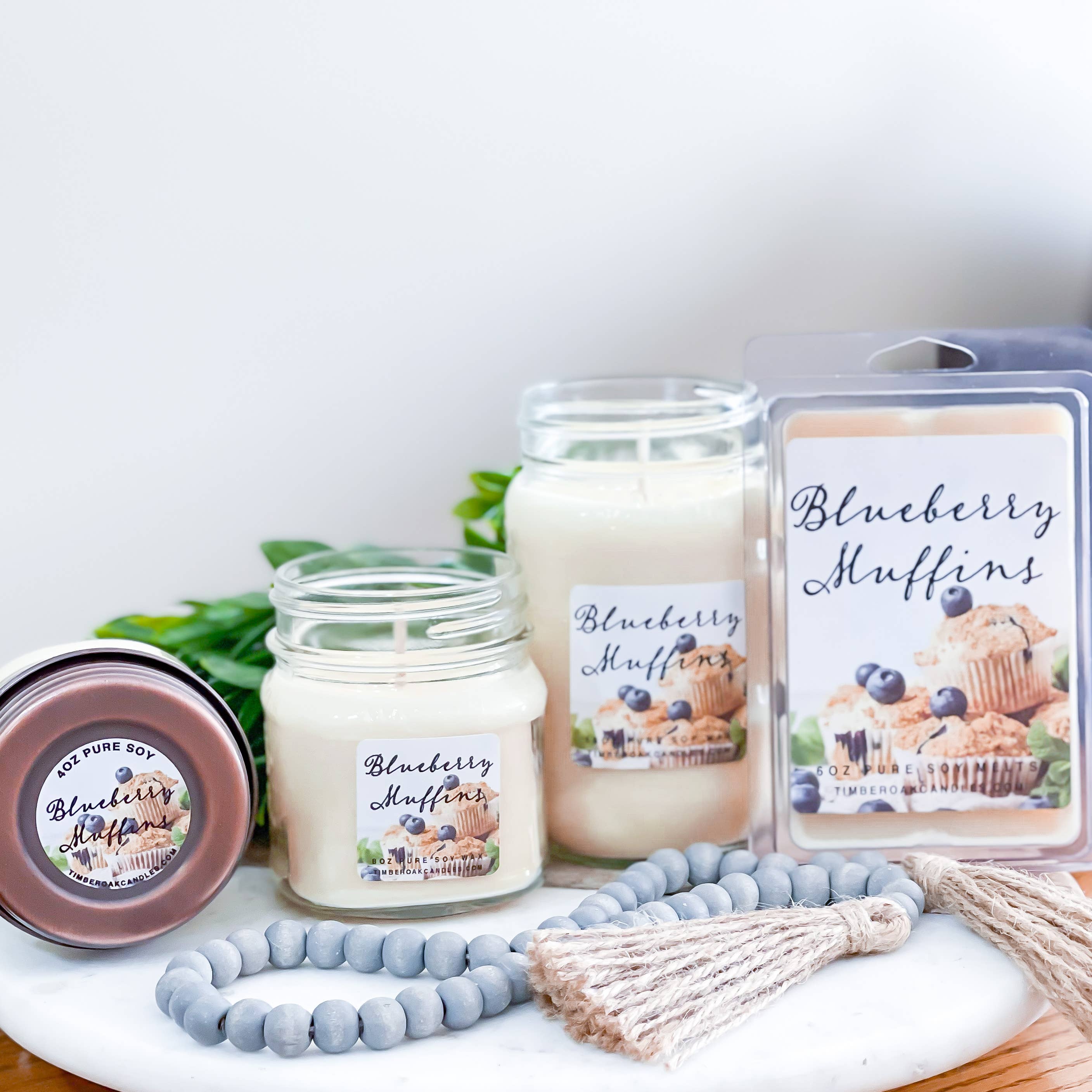 Timber Oak Candles - Wholesale Jar/Filled Candle - BLUEBERRY MUFFINS | 16oz Mason Jar | 100% Pure Soy Candles2