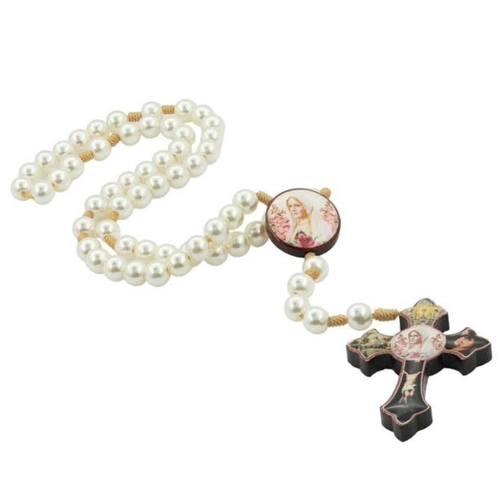 Blue Rosary Necklace with Virgin Mary & Crucifix Pendant (Copy) for wholesale by Catholica Shop