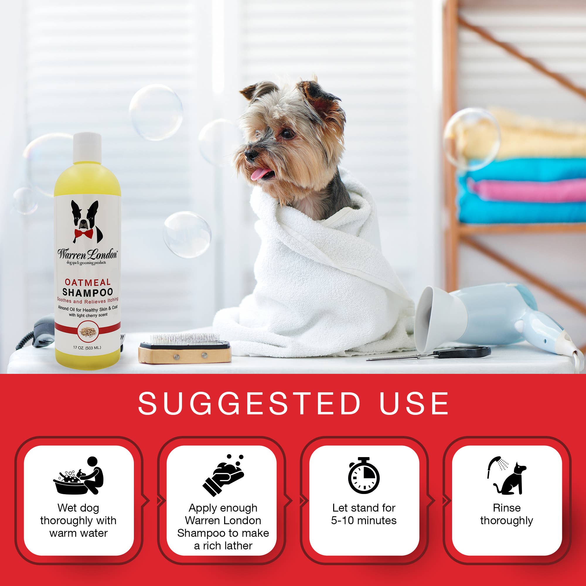 Warren London Dog Products – Engroshandel Shampoo - Hund – Shampoo: Havregryn - 2 Størrelser3