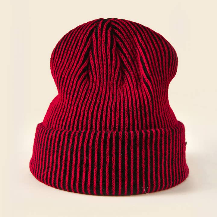 MKS America - Wholesale Beanie - Women's - Chic curled hat striped beanie8