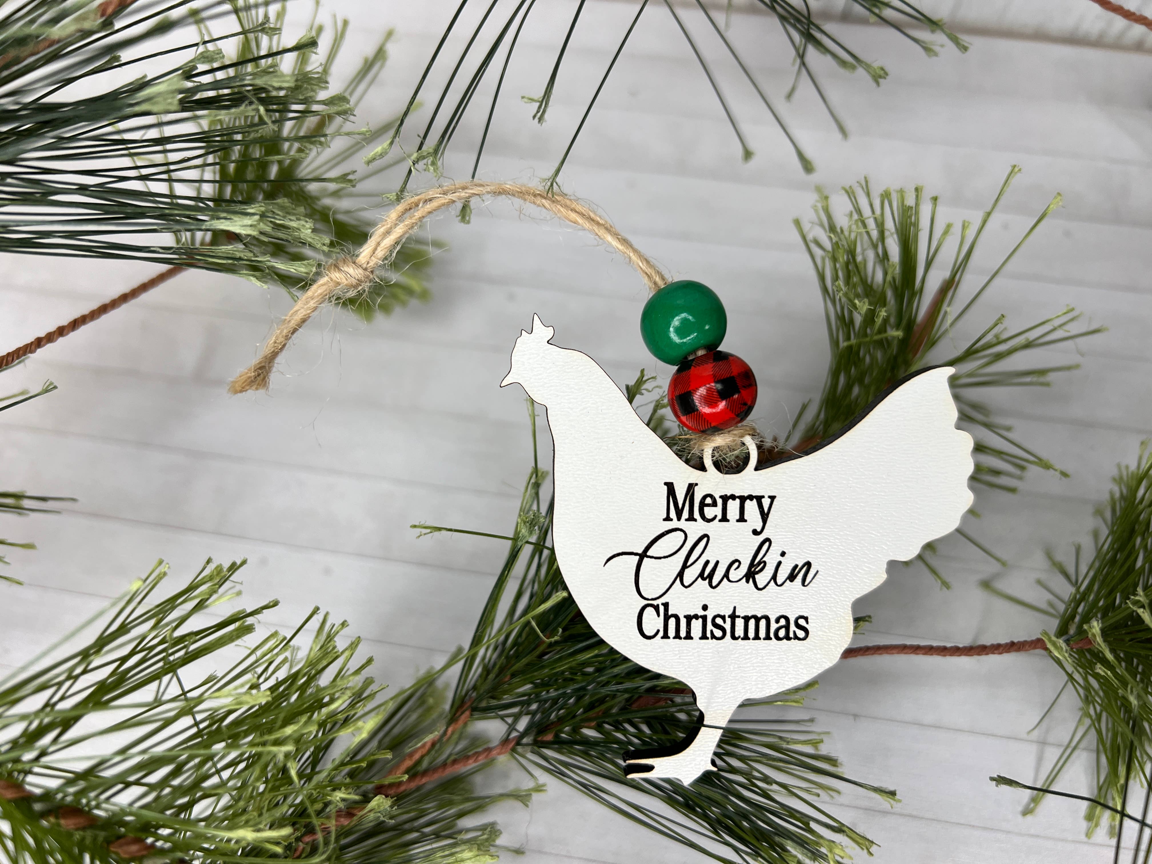 Lauren's Custom Creations - Wholesale Ornament - Farm Animal Christmas Ornaments - Cow, Pig, Chicken1