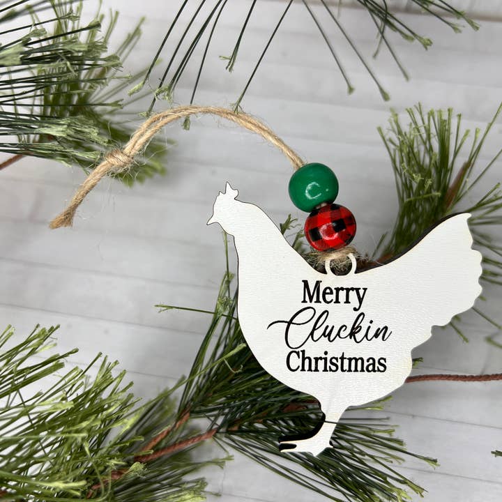 Lauren's Custom Creations - Wholesale Ornament - Farm Animal Christmas Ornaments - Cow, Pig, Chicken1