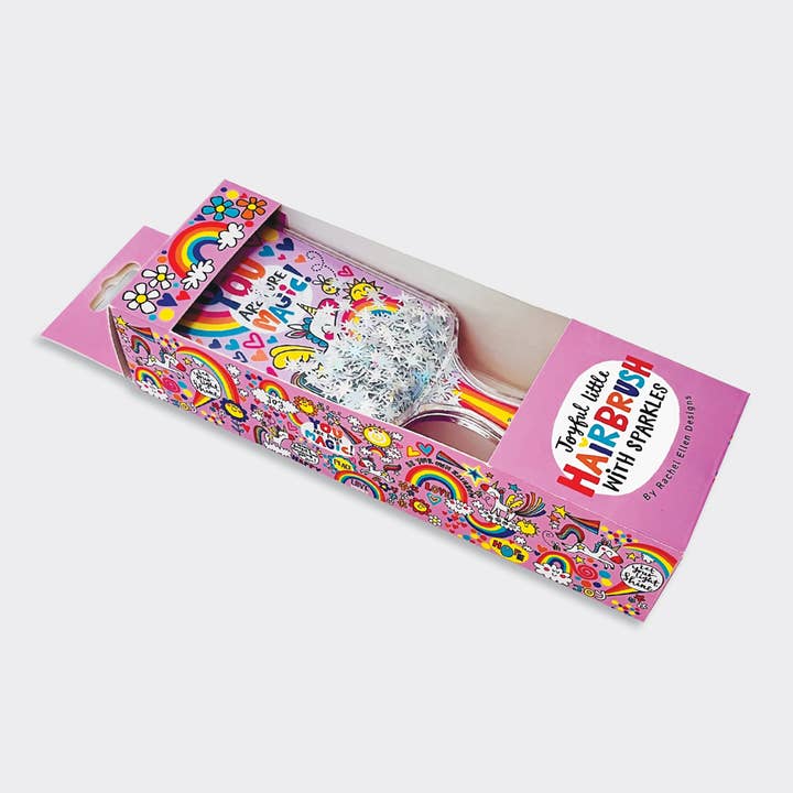 Joyful Little Hair Brush for wholesale by Rachel Ellen Designs