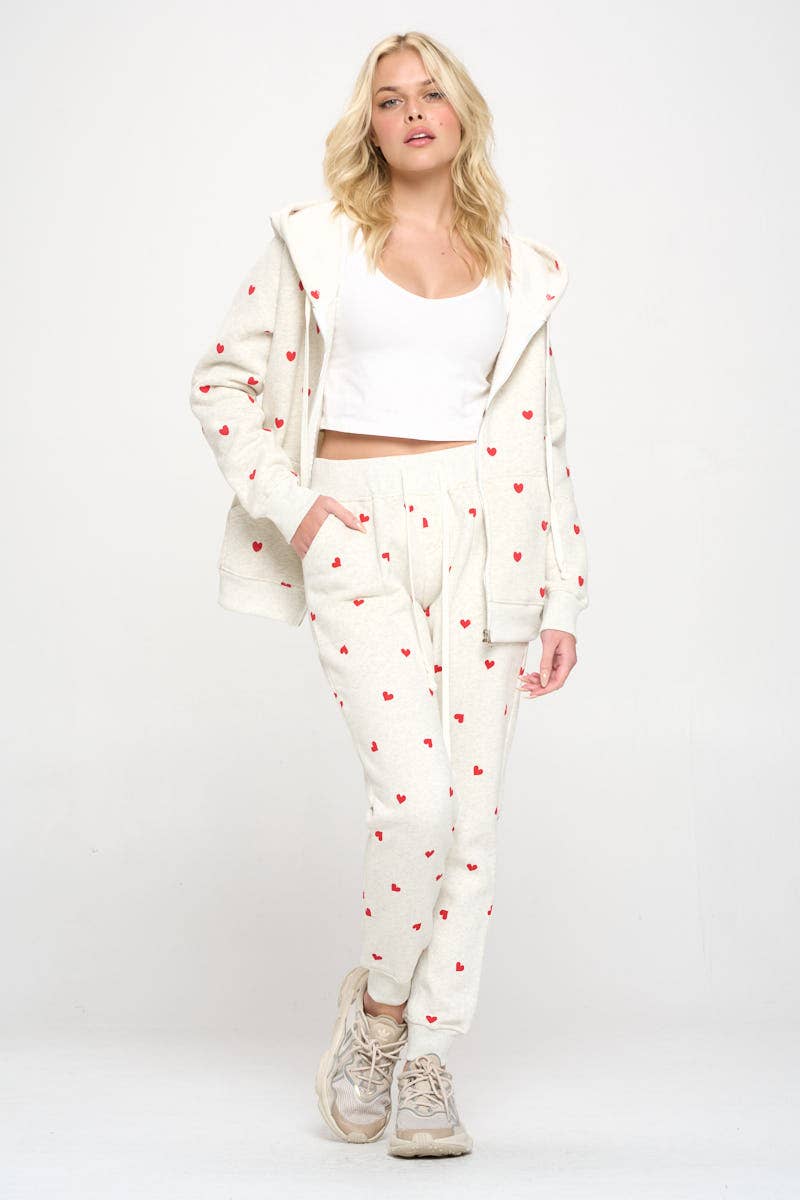 SM WARDROBE - Wholesale Lounge Sweatpants/Joggers - Women's - Heart All Over Print Sweatpant5