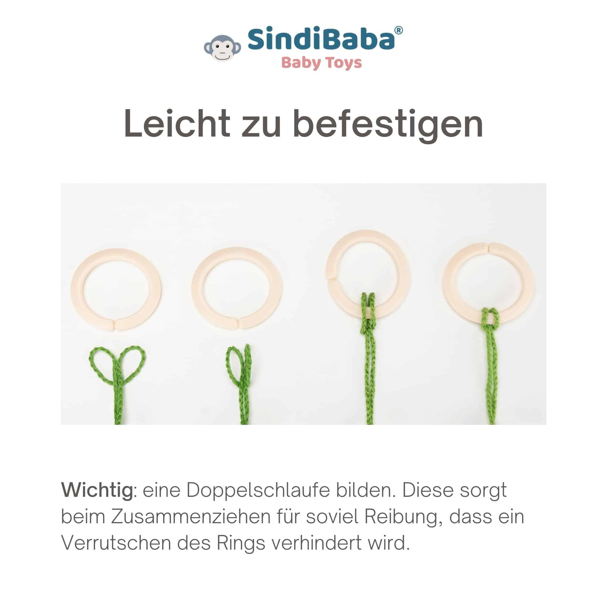 SindiBaba – Großhandel Klassisches Spielzeug – Kinder – Gehäkelter Spielbogen-Anhänger Igel HARRY11