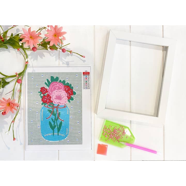 Addison Lane Designs Inc. - Vente Kit de bricolage - Kit d'art en forme de diamant Mason Jar