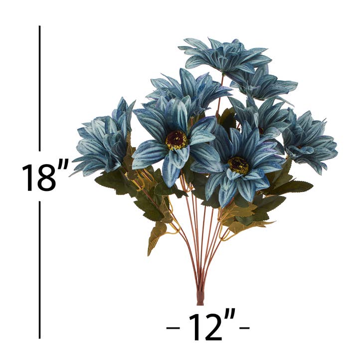Artificial African Daisy Spray - Blue for wholesale on Faire1