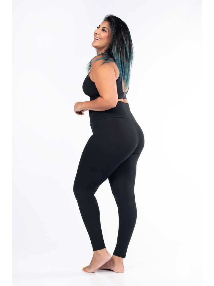 SweetLegs Clothing Inc – wholesale Sport-/loungeleggings – Dam – Svarta leggings med hög midja