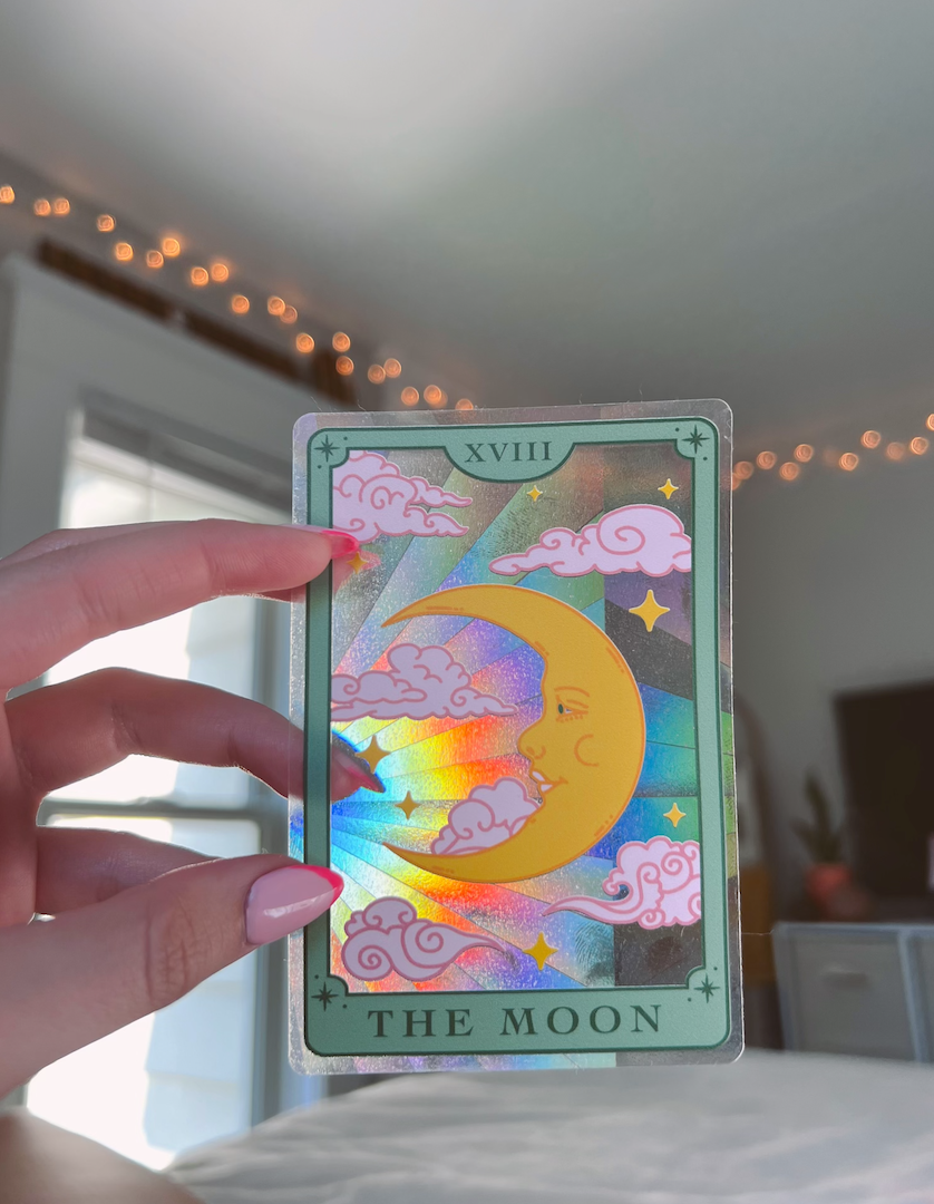 divine variety - Wholesale Suncatcher - the moon tarot suncatcher sticker2