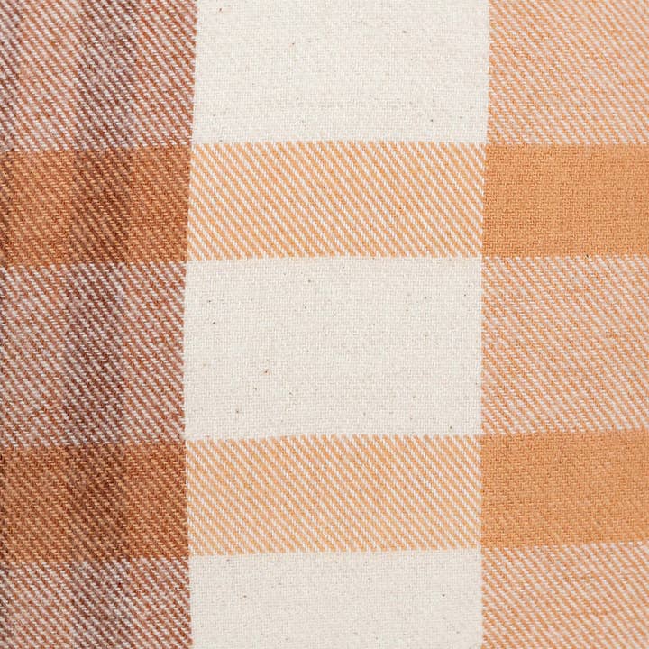 Foreside Home & Garden - Wholesale Throw/Decorative Pillow - Arlen 14x14 Plaid Throw Pillow Rust Cotton Fall Decor