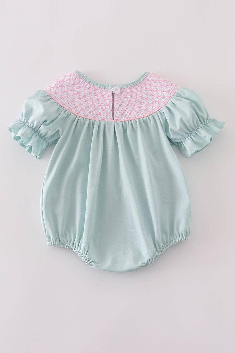 Aspen Rain Boutique – Großhandel Body (ohne Füße) – Baby – Blauer Schleifen-Perlen-Smoke-Ballon4
