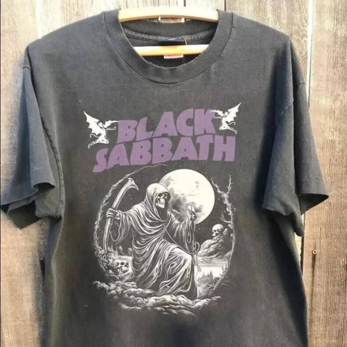 Black Sabbath Band Tee, Heavy Metal Graphic Tshirt for wholesale by TheKingShirt