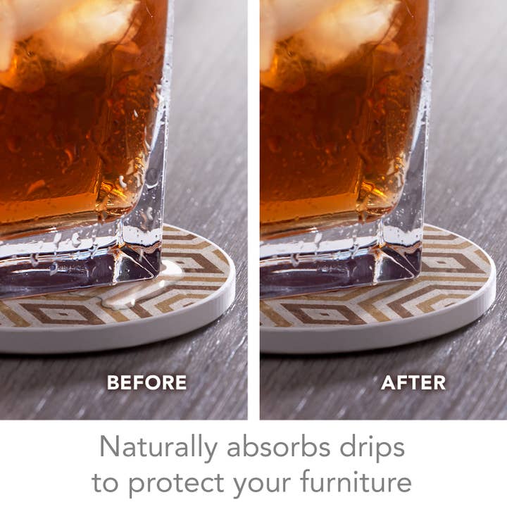 Conimar Promotions - Wholesale Coasters - "Trance" Single Round Absorbent Stone Coaster 3