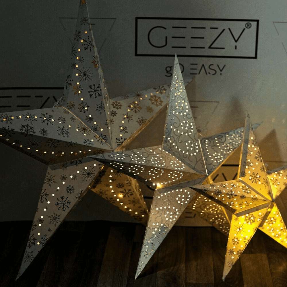 Black Qubd - Wholesale Christmas Decoration - Large LED Festive Hanging Stars4