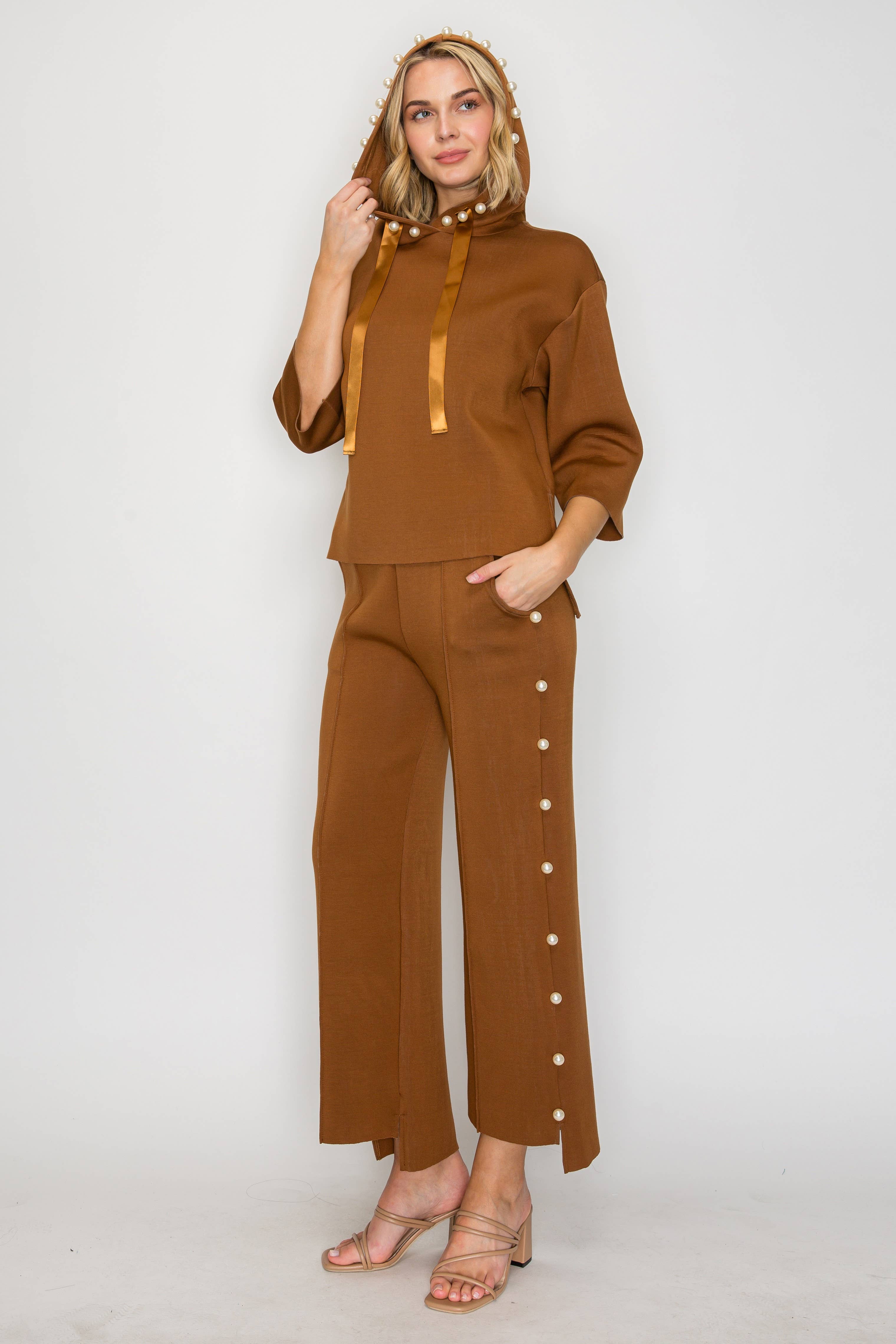 Joh Apparel – Großhandel Hose – Damen – Farrah French Scuba Pearl Lange Hose52