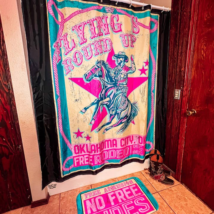 Flying S Company - Wholesale Shower curtain - Flying S Round Up Shower Curtain Set1