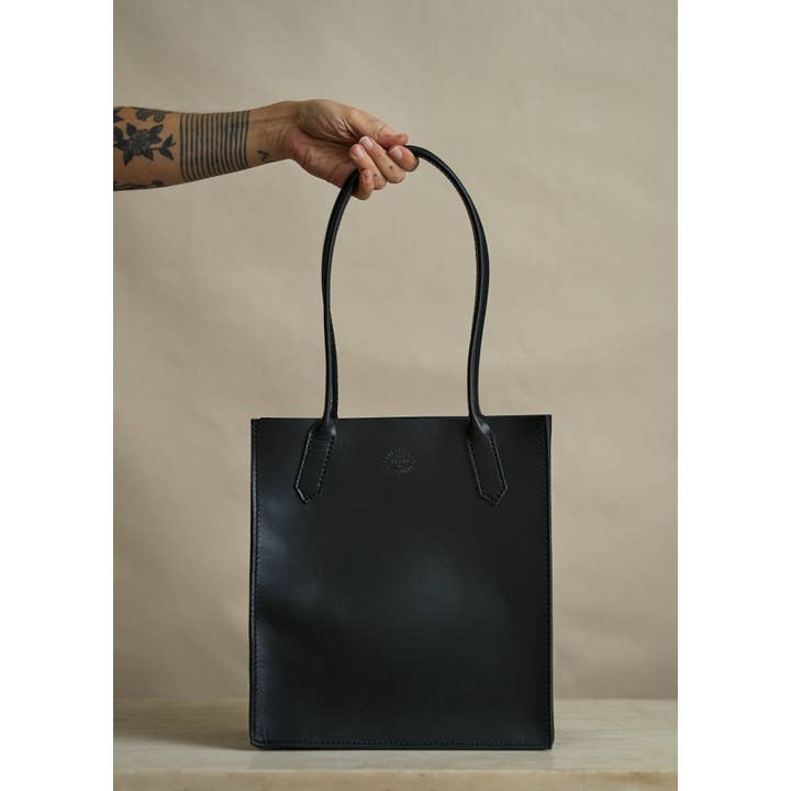 FORESTBOUND - Wholesale Tote Bag - Women's - Leather Dock Bag, Standard Black Latigo1