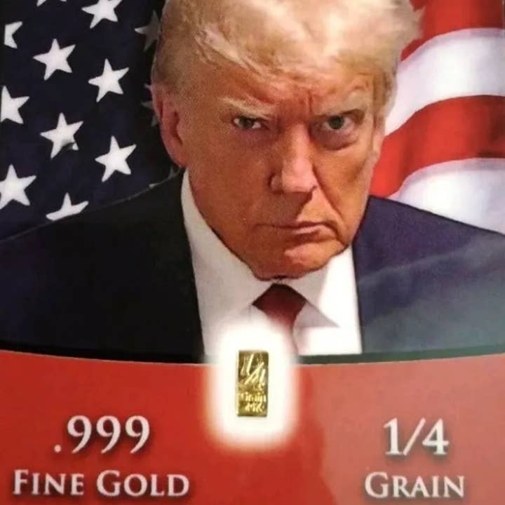 ECK Ozark Patriot - Wholesale Keepsake coin/token -
Donald J Trump MAGA MUGSHOT 24k Gold bullion bar card