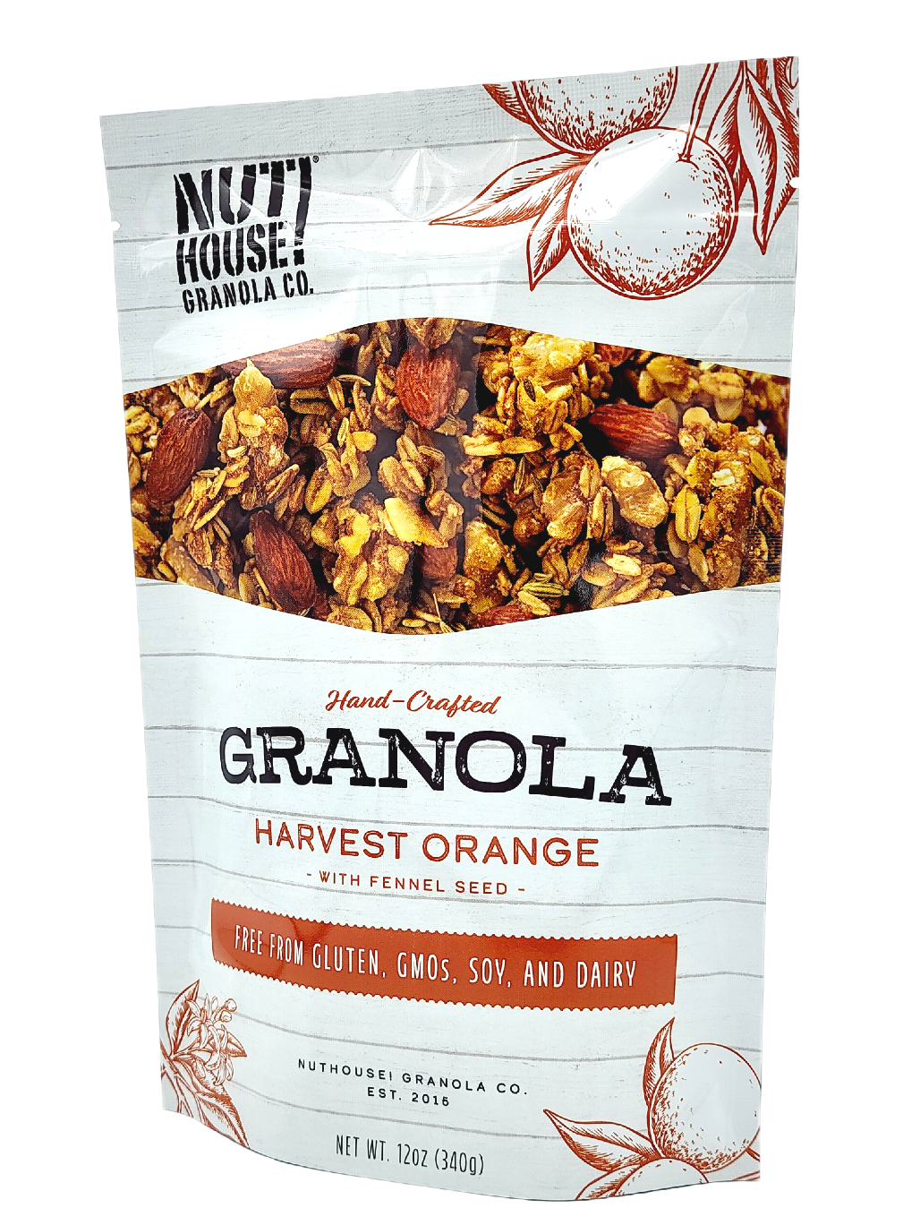 NutHouse! Granola Company - Wholesale Granola - Harvest Orange Granola, 6 x 12oz3