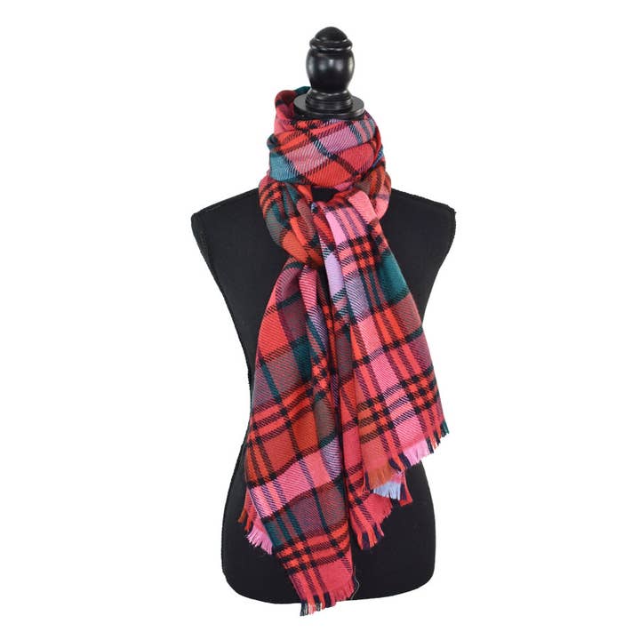 Dupatta Designs - Wholesale Scarf - Women's - Oakleigh Narrow Plaid Scarf 10PK10