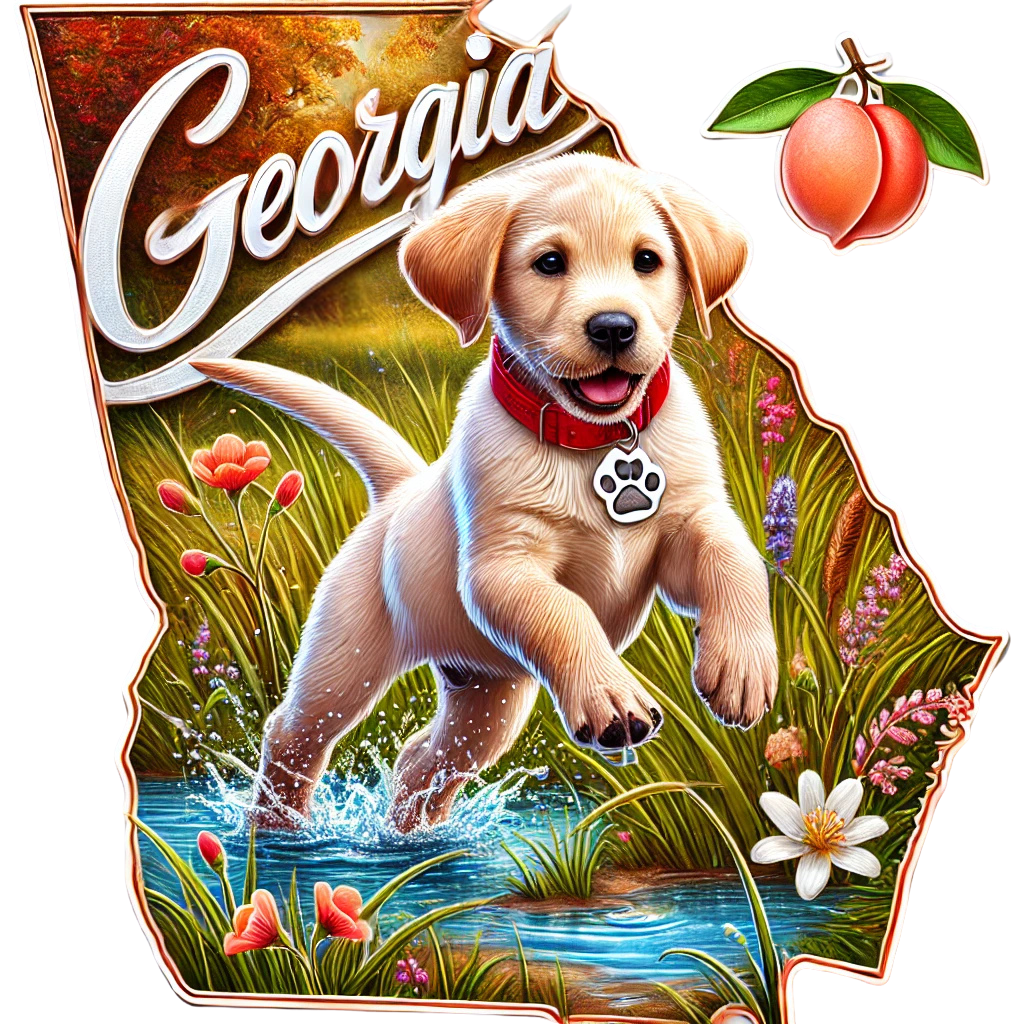 River Tide Apparel - Wholesale T-Shirt (Graphic) - Unisex - Georgia Peach Puppy Tee Shirt4
