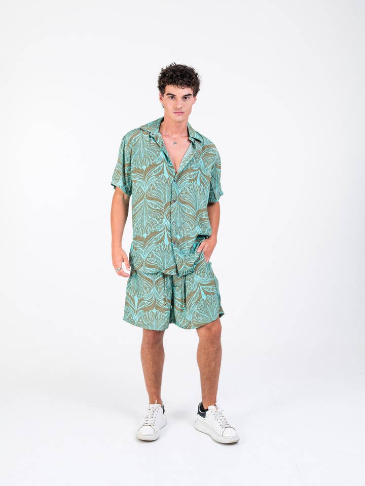 Arena Formentera - Wholesale Top & Short Set (NOT Loungewear) - Men's - Bohemian shirt+shorts set - Last units!0