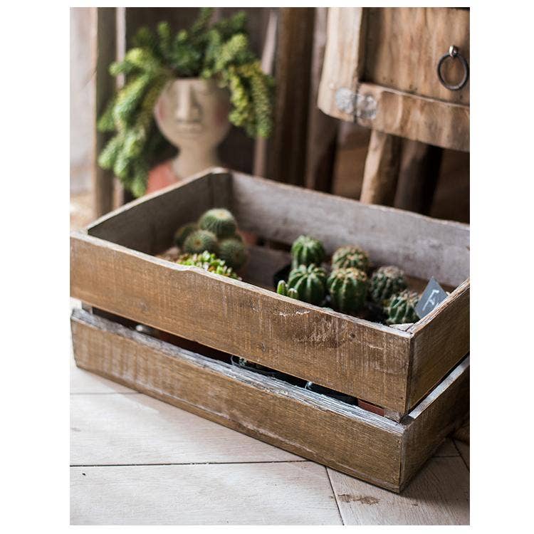 Rustic Reach - Wholesale Planter Box - Rectangular Solid Wood Crates6