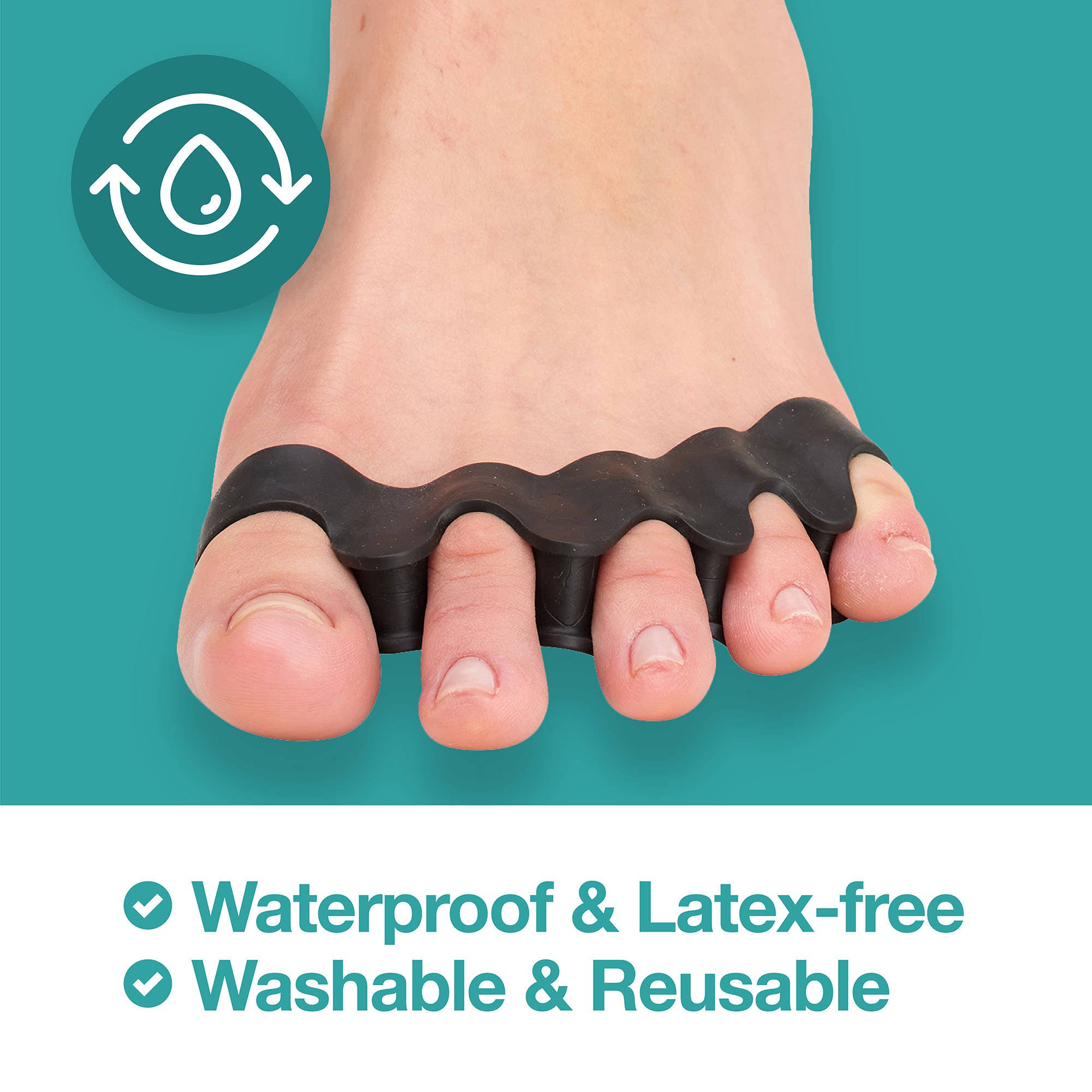 Black Five Loop Toe Separator - 1 Pair for wholesale on Faire3