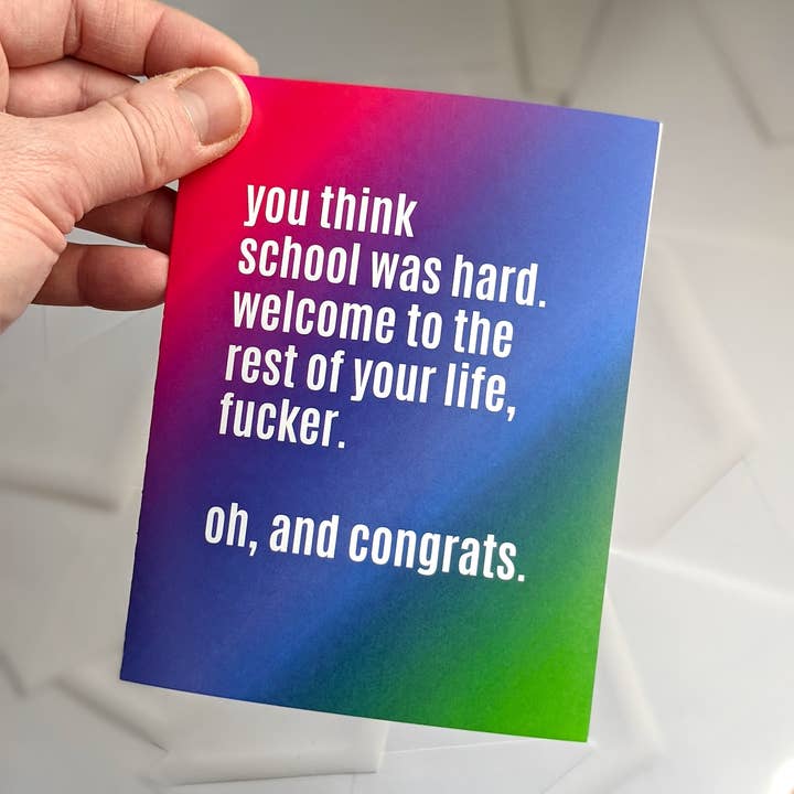 School Hard Card for wholesale by Fox Tail Design and Printing