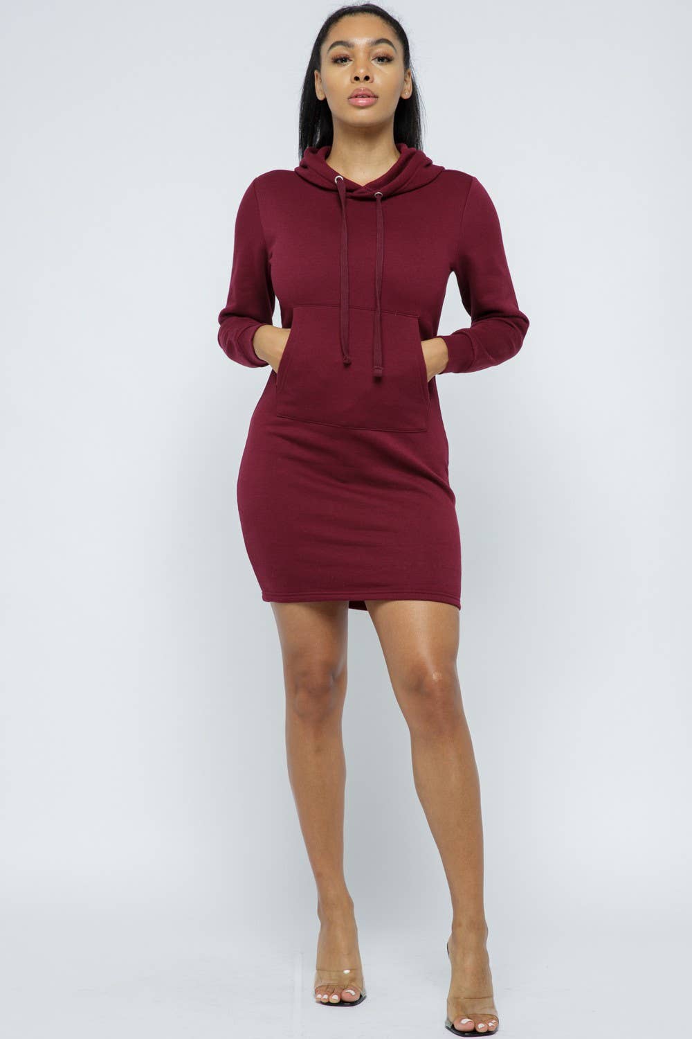 Boswell - Wholesale Dress - Women's - Heavy Fleece Hooded Dress17