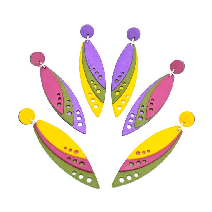 Pendientes Tríada | Joyería original hecha a mano para venta al por mayor de ARTEM by Nadia