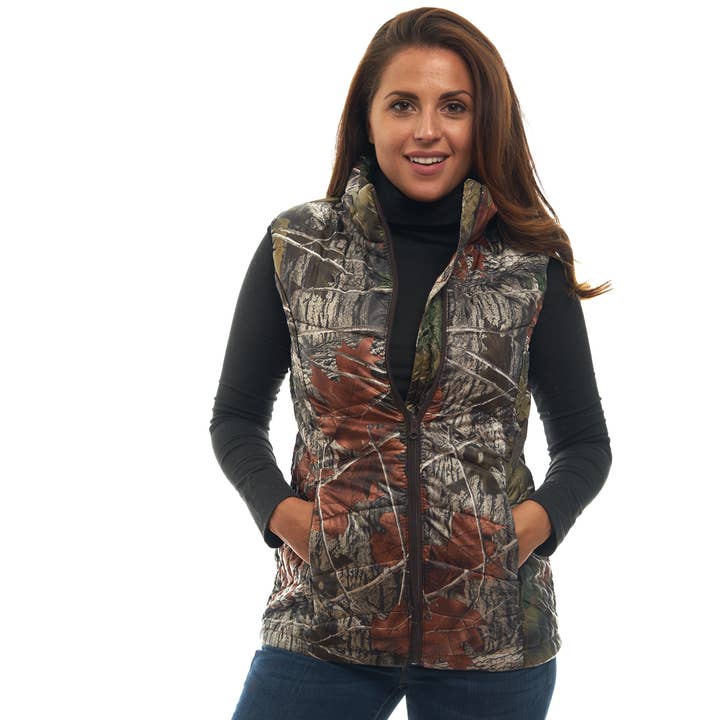 Camo Ultra-Thermatic Silk Padded Quilted Vest for wholesale by Trailcrest