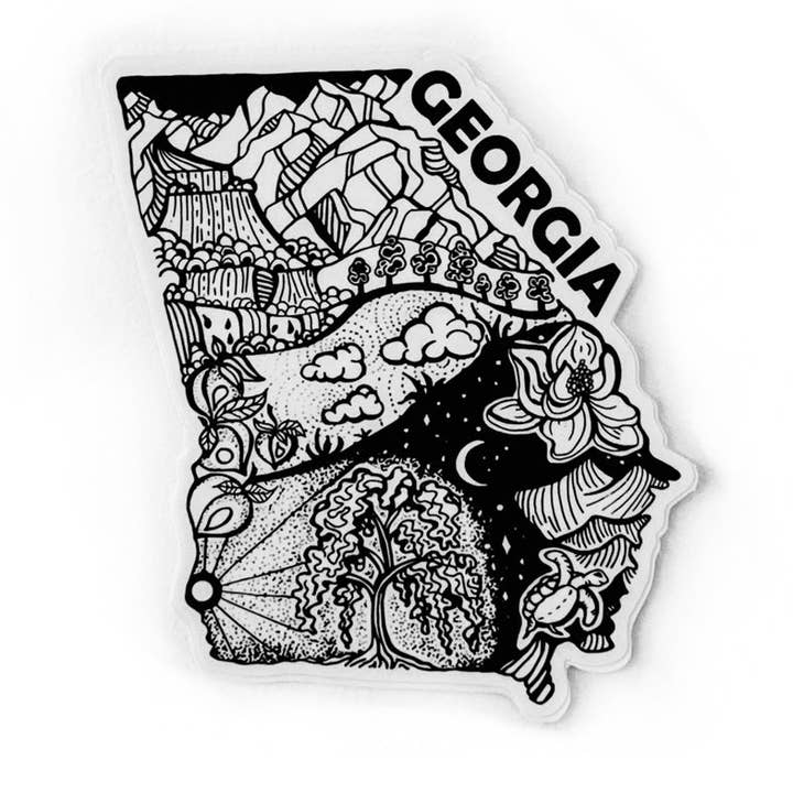 Georgia State 4" klistermärke för wholesale av Wild Slice Designs