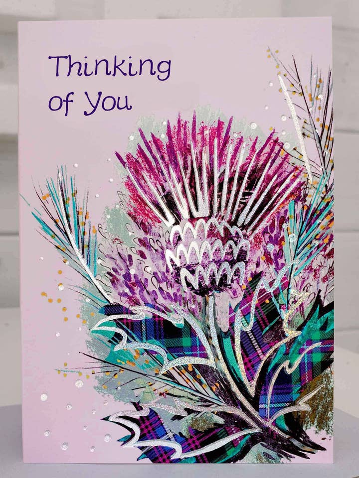 Thinking of You Thistle Card for wholesale by Wee Wishes