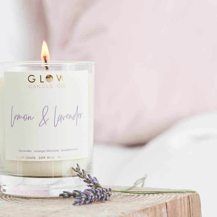 Glow Candle Co. - Wholesale Jar/Filled Candle - Lemon & Lavender1