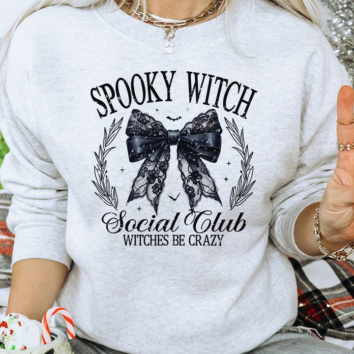 Spooky Witch Social Club - Halloween Sweatshirt for wholesale by House Of Rodan