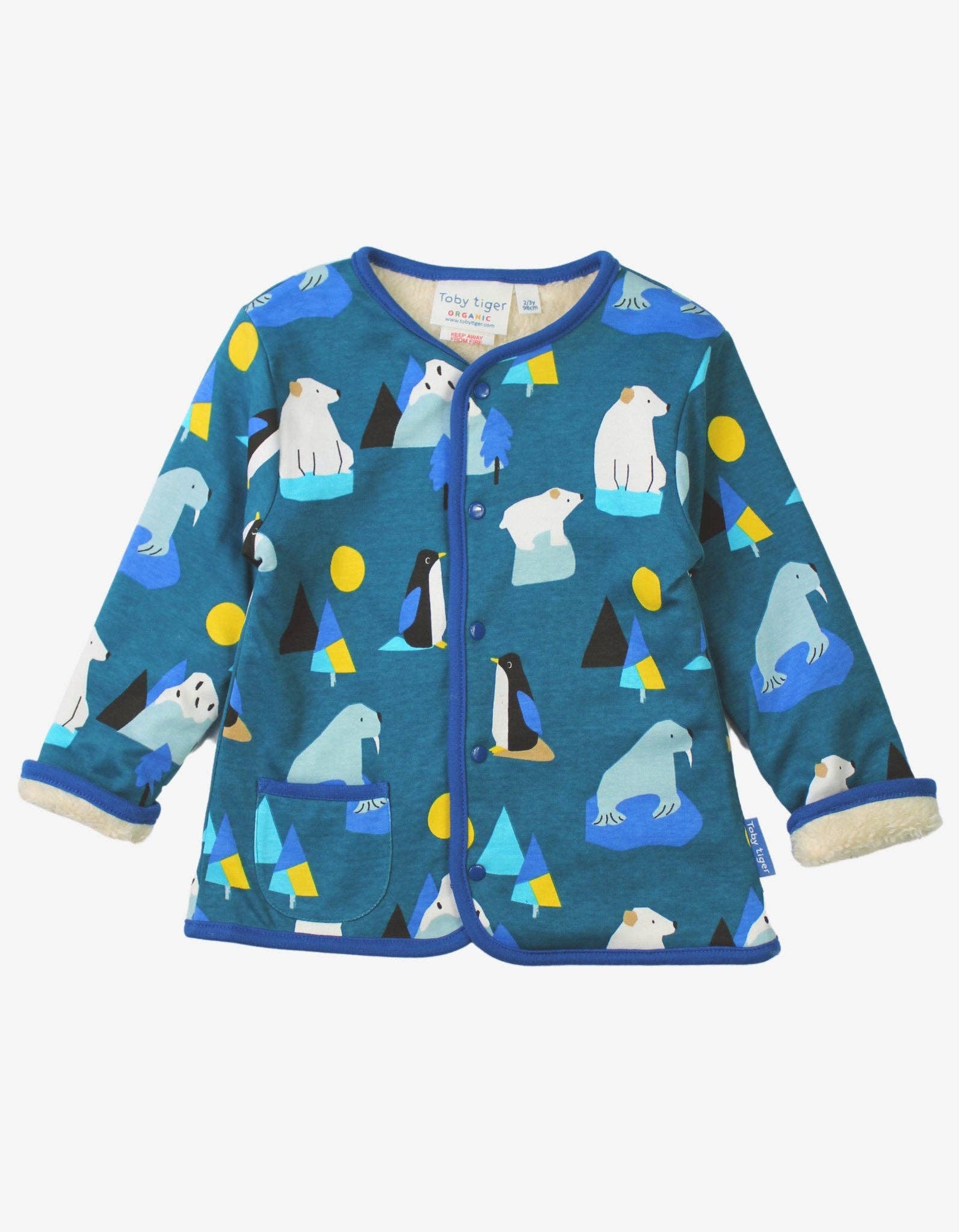 Toby Tiger - Vente Veste – enfant - Veste réversible à imprimé arctique biologique1