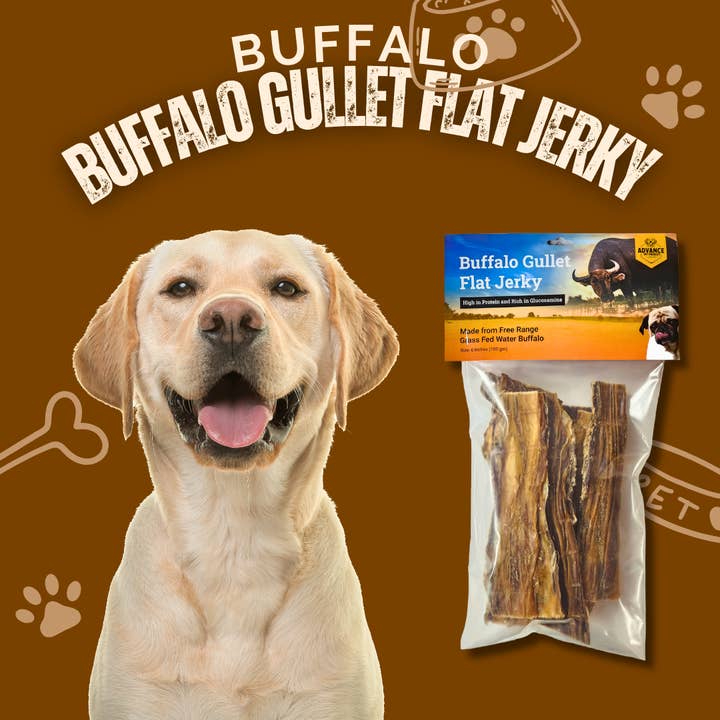 Advance Pet Products - Wholesale Pet Treats - Dog - Water Buffalo Gullet Flat Jerky