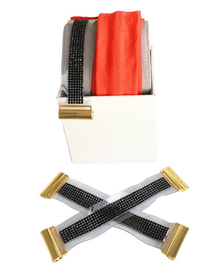 PARTY ROCKS DOLL UP | BLACK & RED for wholesale by Divergent swimwear