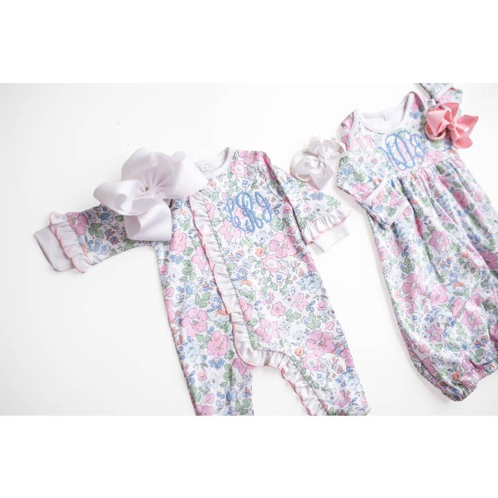 SK Blanks - Wholesale Jumpsuit - Baby - Floral Footie or Gown1