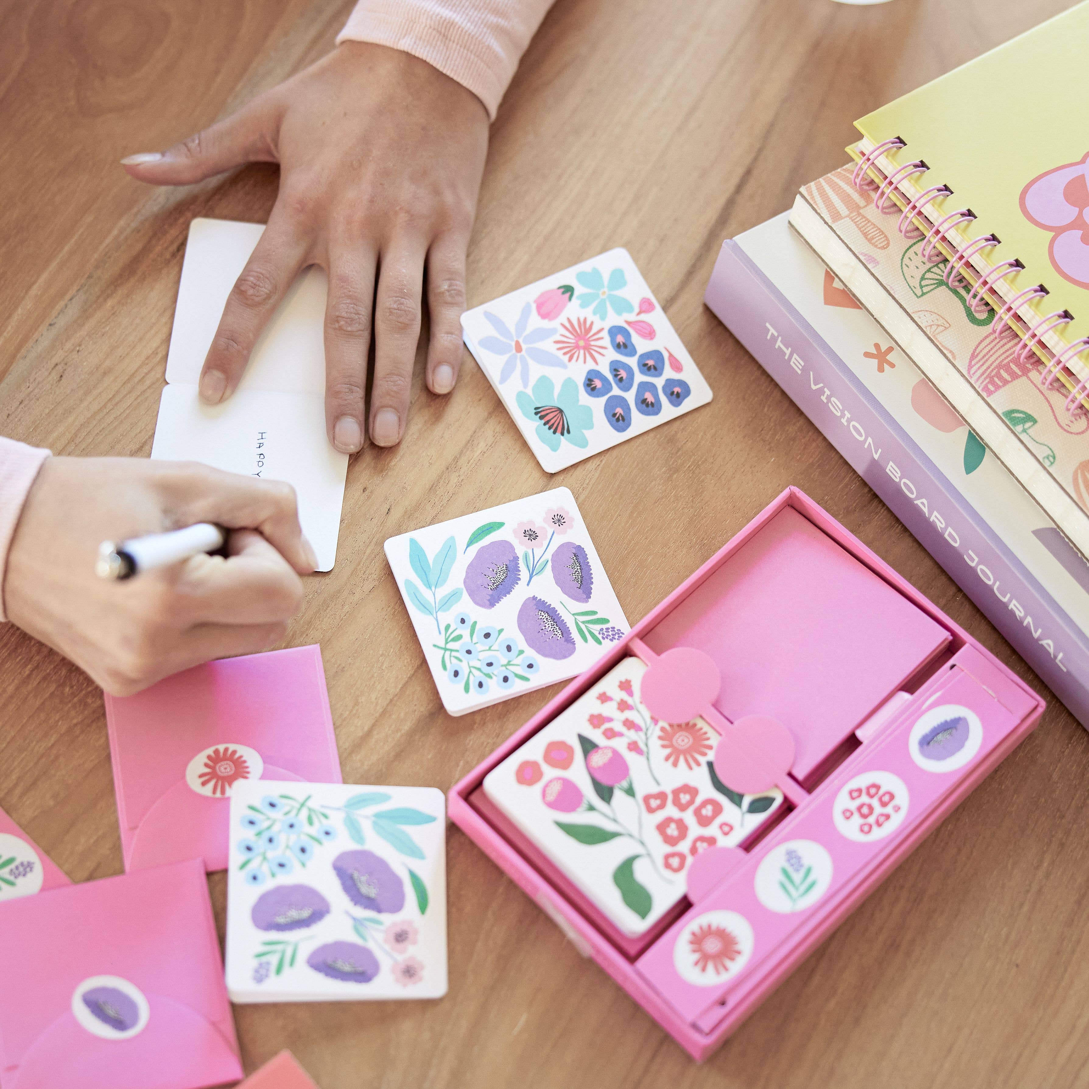 Studio Oh! - Wholesale Stationery/Notecard Set - Botanical Bliss Assorted Mini Note Card Set with Stickers2